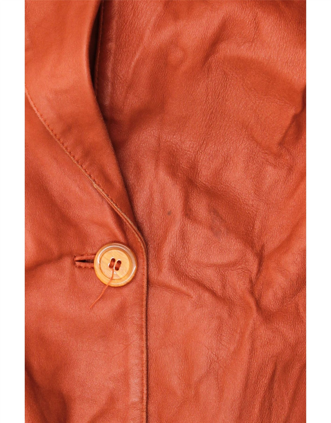 ELEGANCE PARIS Damska marynarka zapinana na 2 guziki UK 20 2XL Brązowa skóra