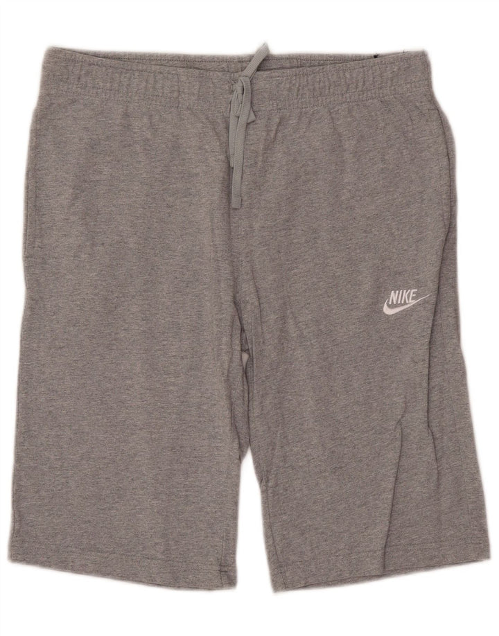 Męskie spodenki sportowe NIKE Średnioszare, bawełniane, w cętki