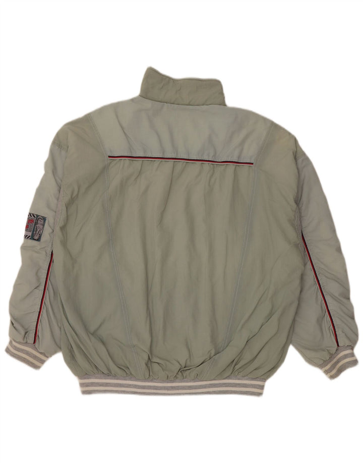 Męska kurtka dresowa VINTAGE, duża, zielona, z blokami kolorów