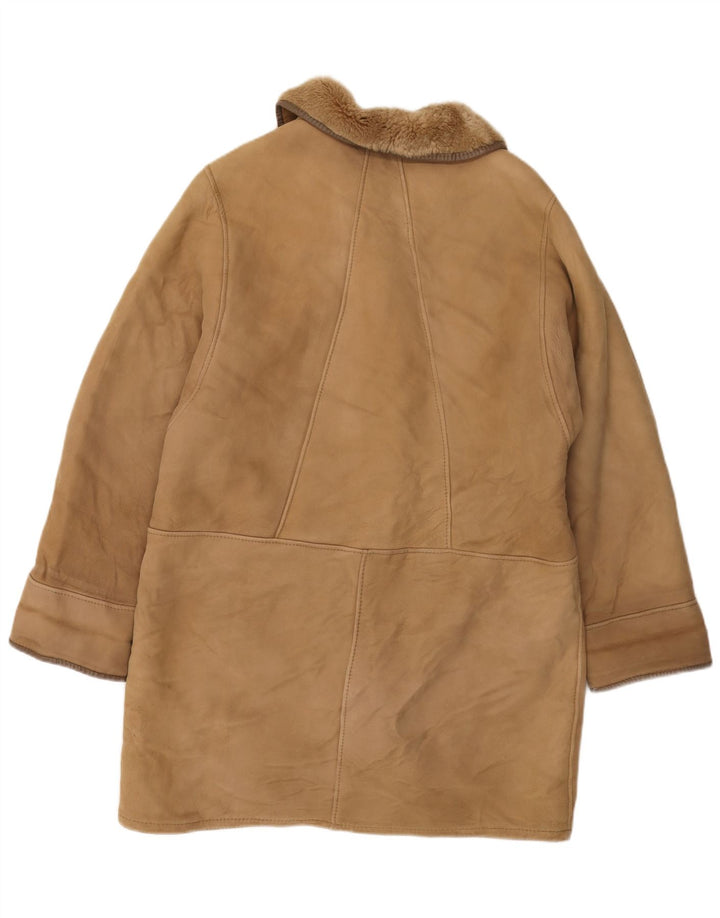 Płaszcz damski Persona Rozmiar 21 Średni beżowy płaszcz Shearling