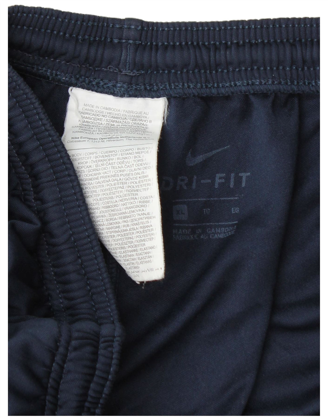 Męskie spodnie dresowe Nike Dri Fit XL, granatowe, poliestrowe