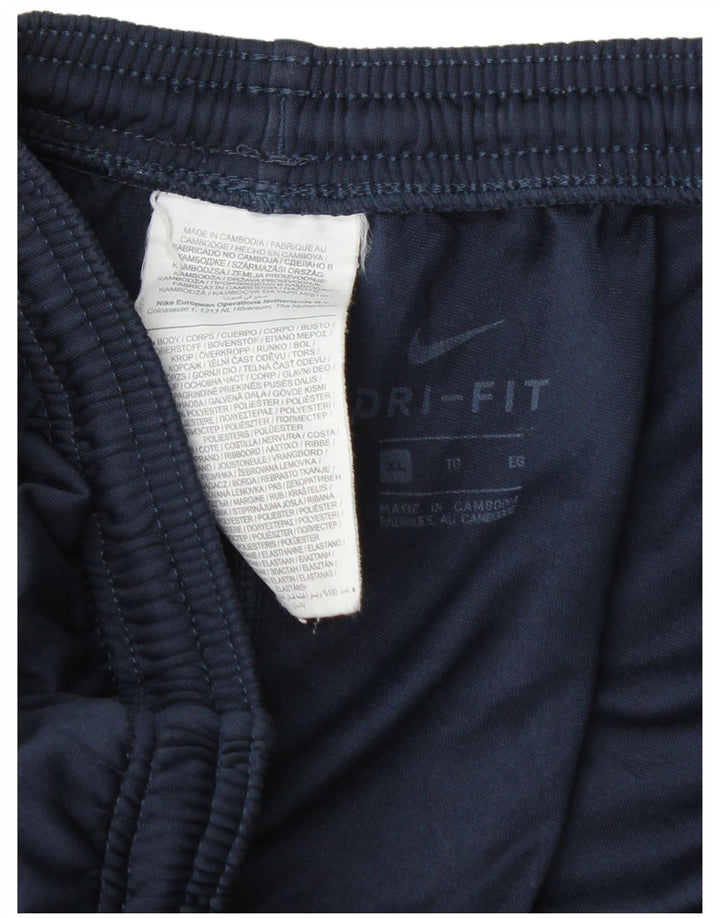 Męskie spodnie dresowe Nike Dri Fit XL, granatowe, poliestrowe
