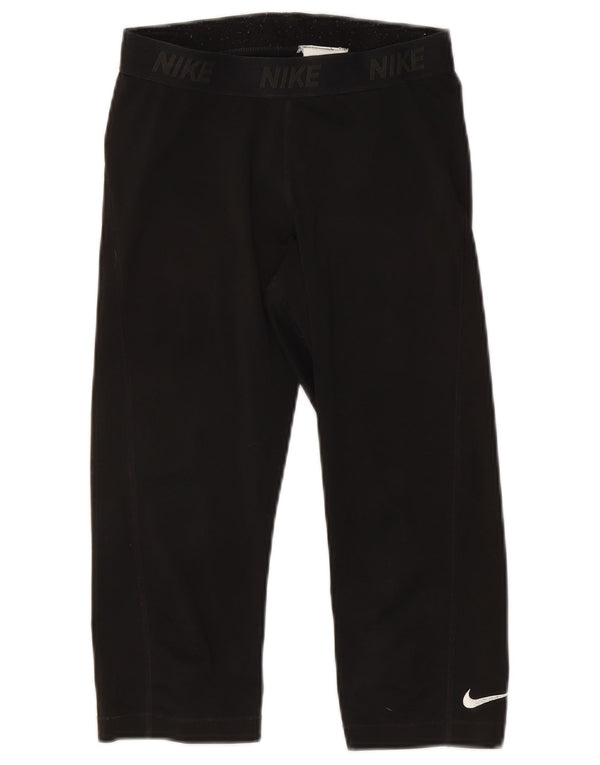 Damskie legginsy Nike Graphic Capri UK 12, średni czarny poliester