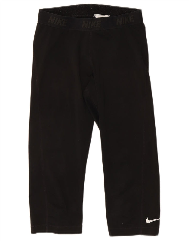 Damskie legginsy Nike Graphic Capri UK 12, średni czarny poliester