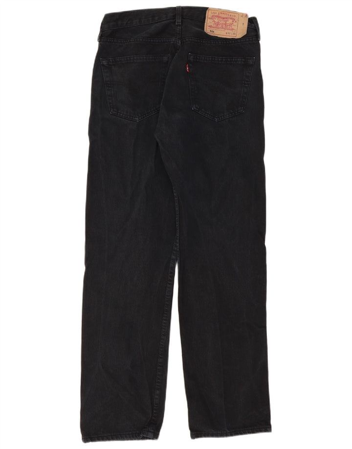 Damskie dżinsy Levi's 501 Straight W32 L30 Czarna bawełna