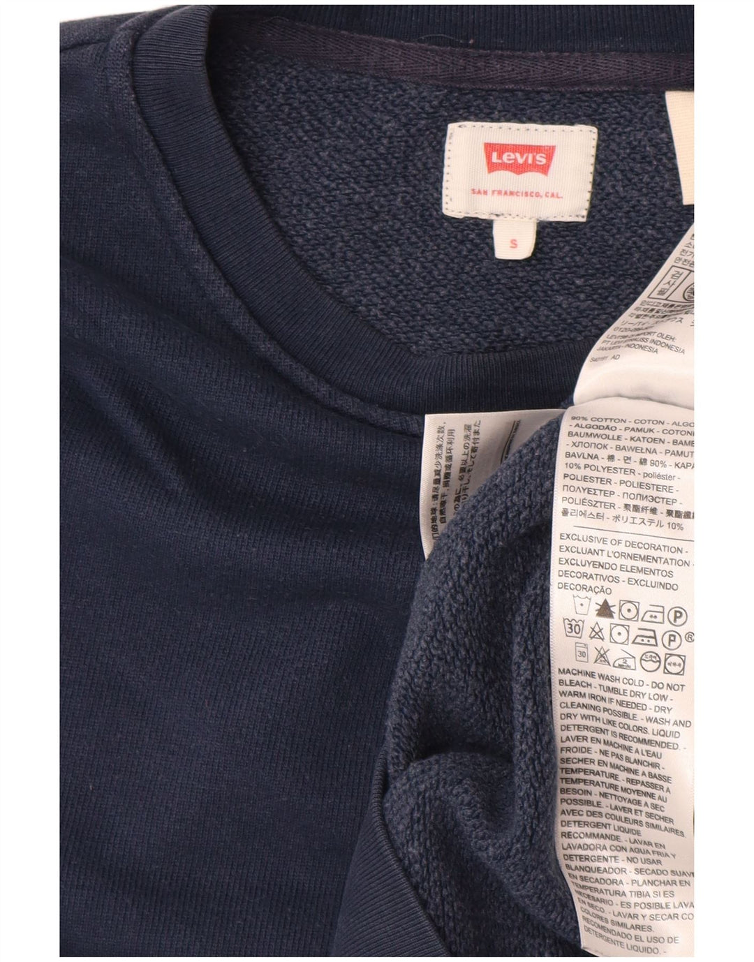 Męska bluza LEVI'S, mała, granatowa, bawełniana
