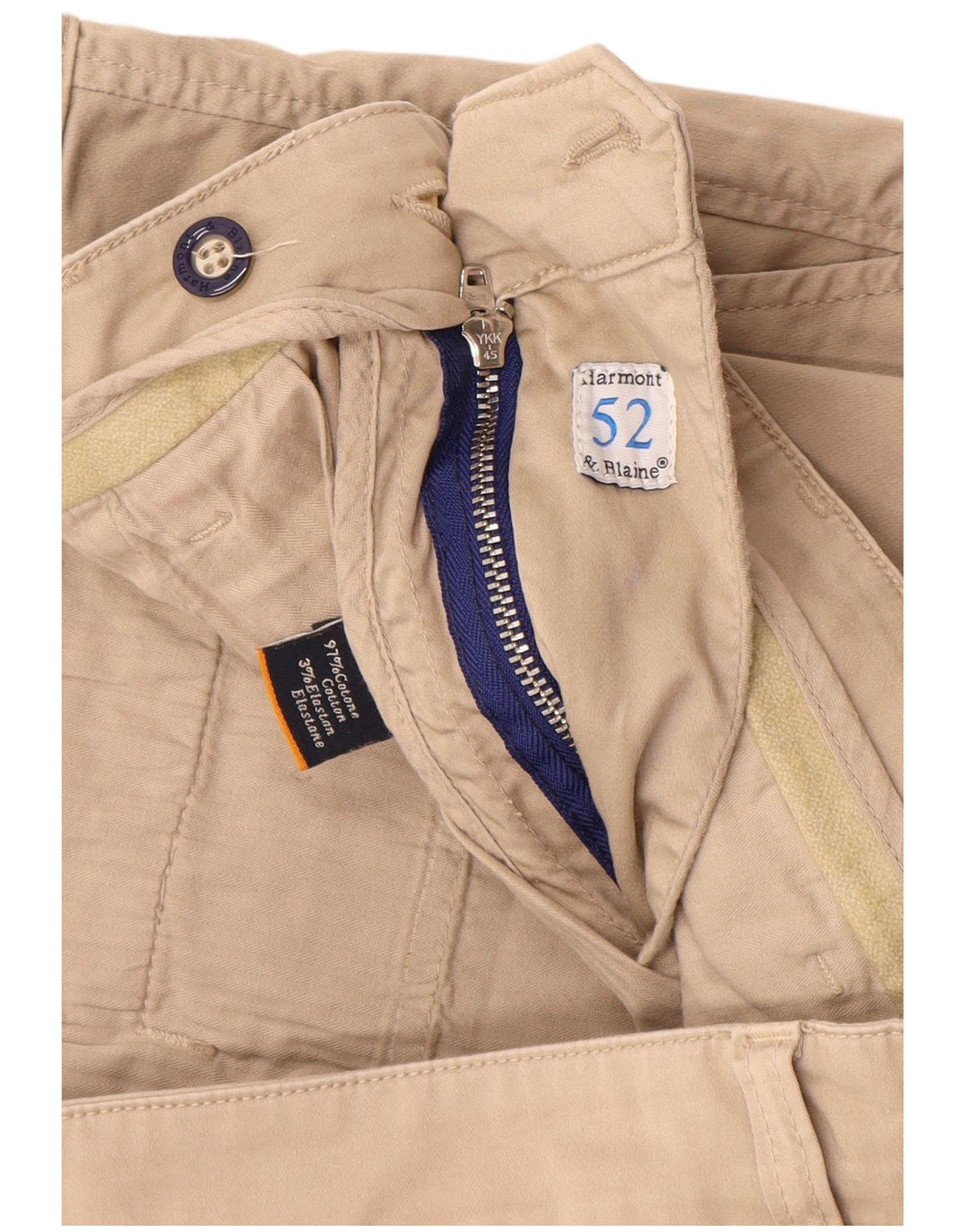 Męskie spodenki chino HARMONT & BLAINE IT 52 XL W34 beżowa bawełna