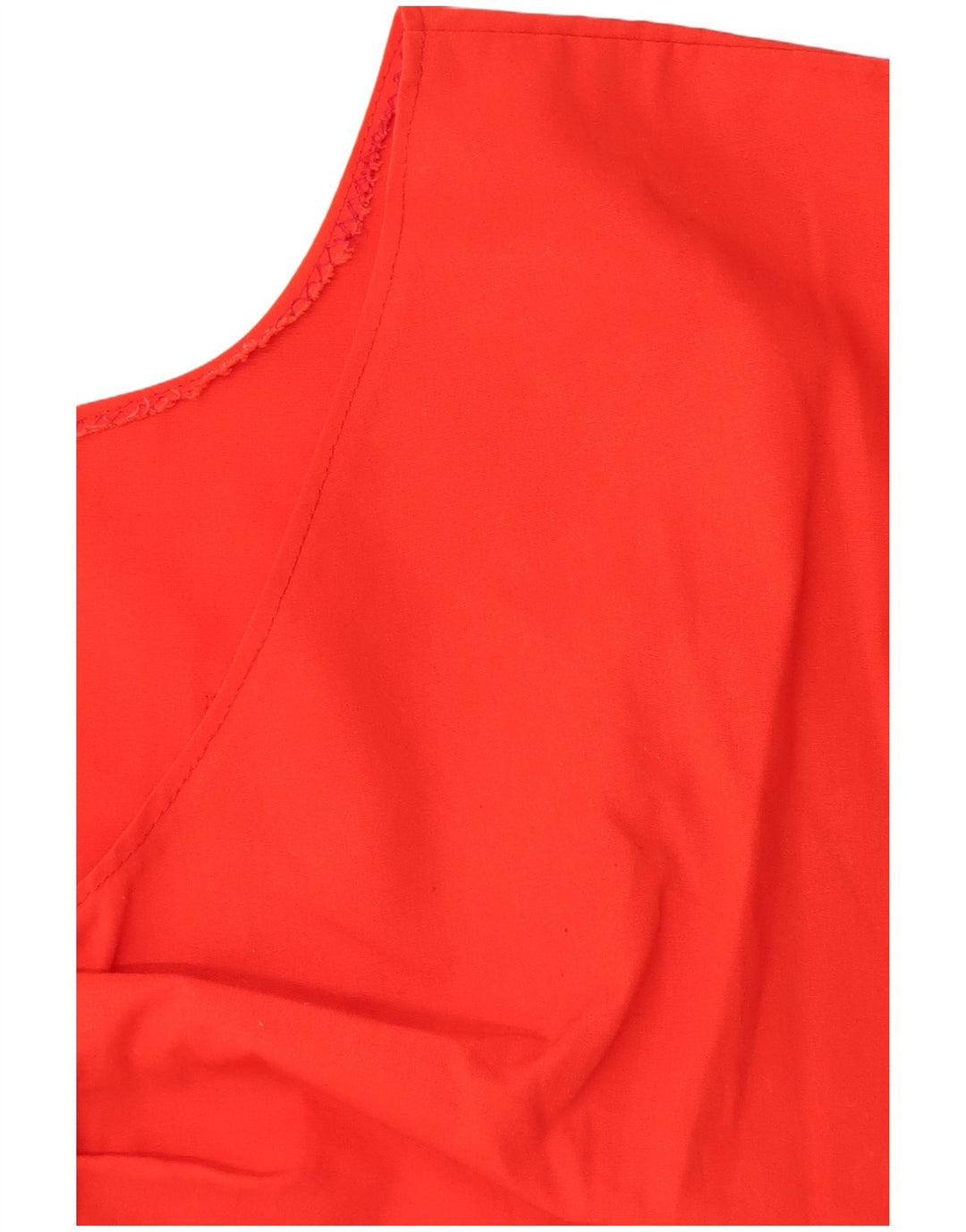 Damska bluzka w stylu vintage, krótka, UK 16, duża czerwona