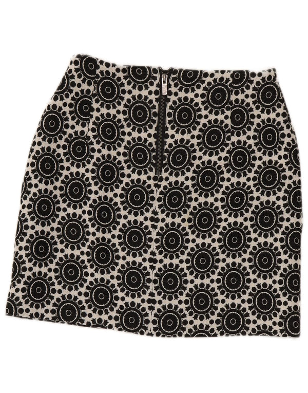 Marks & Spencer Damska spódnica ołówkowa UK 8 Small W28 Czarna geometryczna bawełna