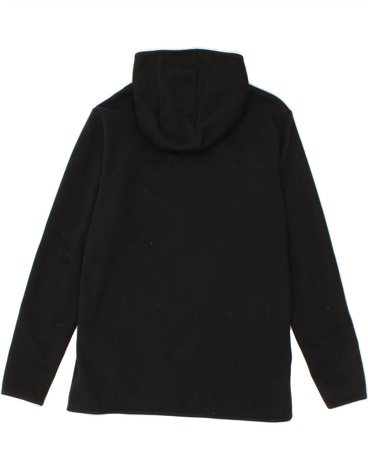 ELLESSE Womens Zip Hoodie Sweater UK 14 Medium Black Polyester Vintage Ellesse and Second-Hand Ellesse from Messina Hembry 