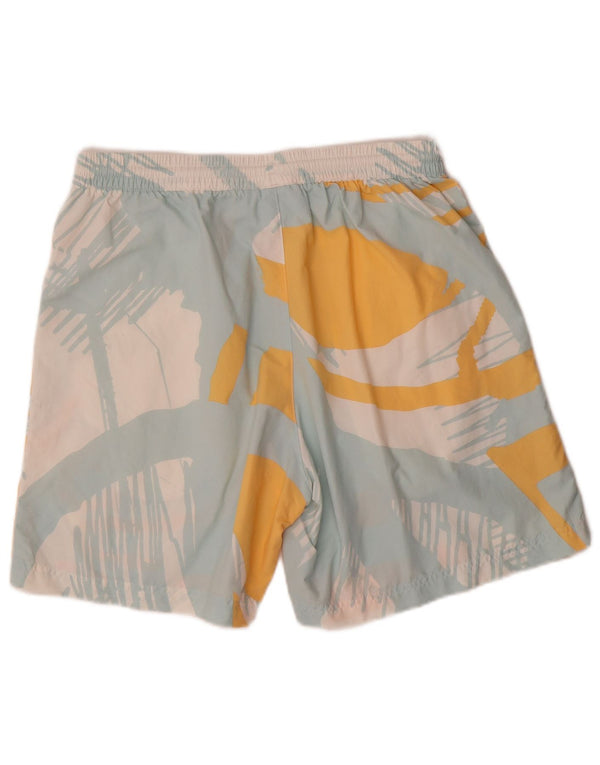 Męskie spodenki sportowe Adidas z abstrakcyjnym wzorem, średni niebieski poliester