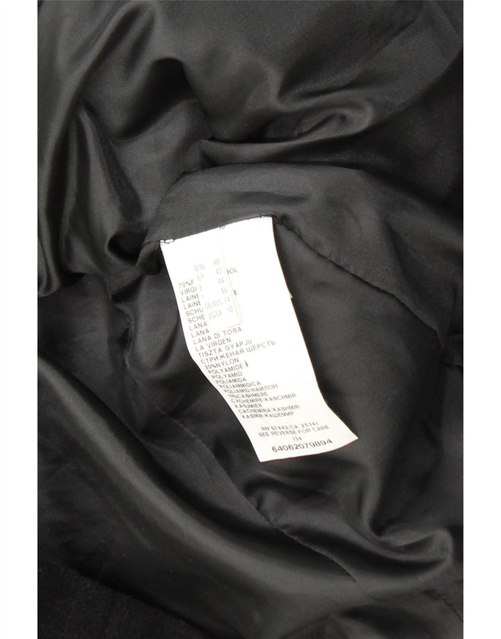 KIRSTEN Womens 3 Button Blazer Jacket UK 14 Large Black Virgin Wool Vintage Kirsten and Second-Hand Kirsten from Messina Hembry 