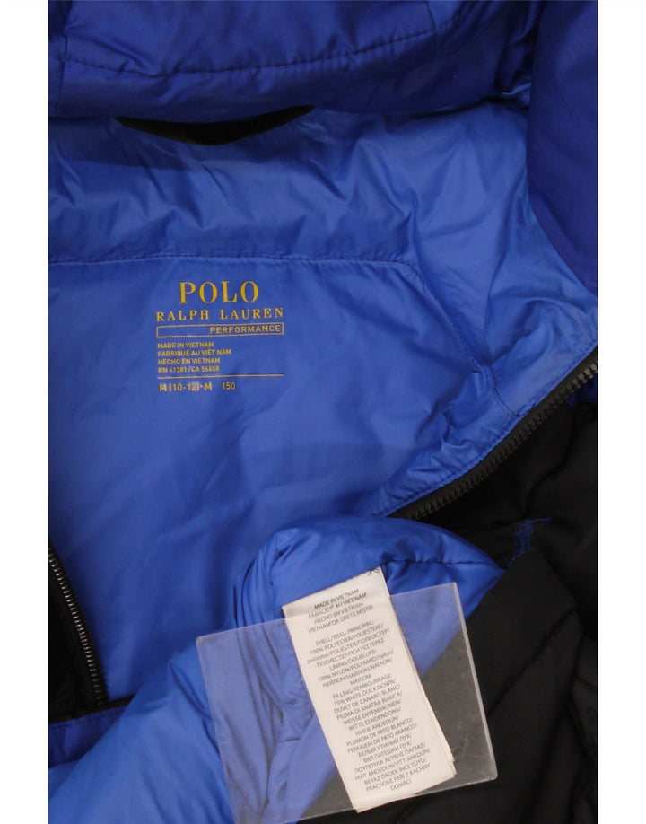Polo Ralph Lauren Chłopięca wyściełana kurtka 10-11 lat, średni czarny kolor