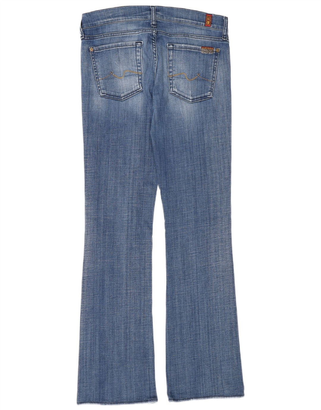 Damskie jeansy Skinny Bootcut 7 For All Mankind W28 L32 Niebieskie