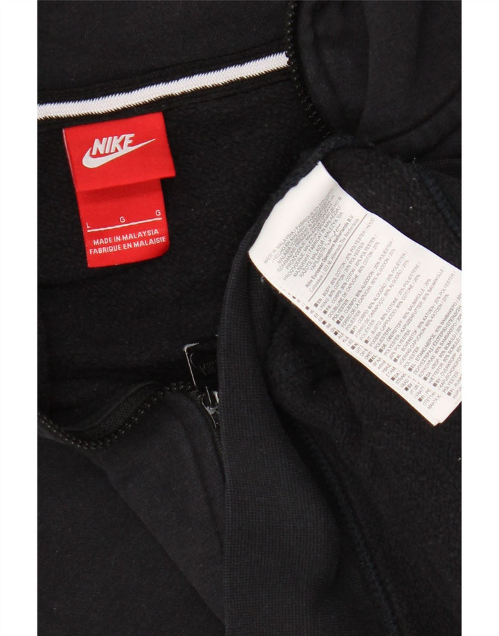 Męski sweter z kapturem i zamkiem błyskawicznym Nike, duży, czarny, bawełniany