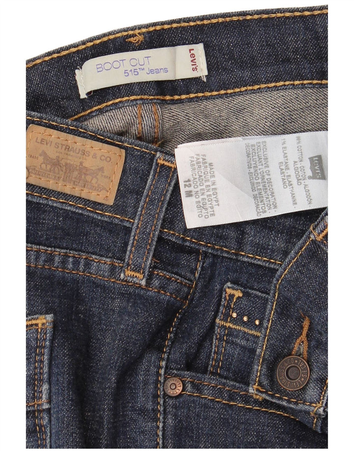 Dżinsy damskie LEVI'S 515 Bootcut US 12 Large W34 L32 Granatowa bawełna