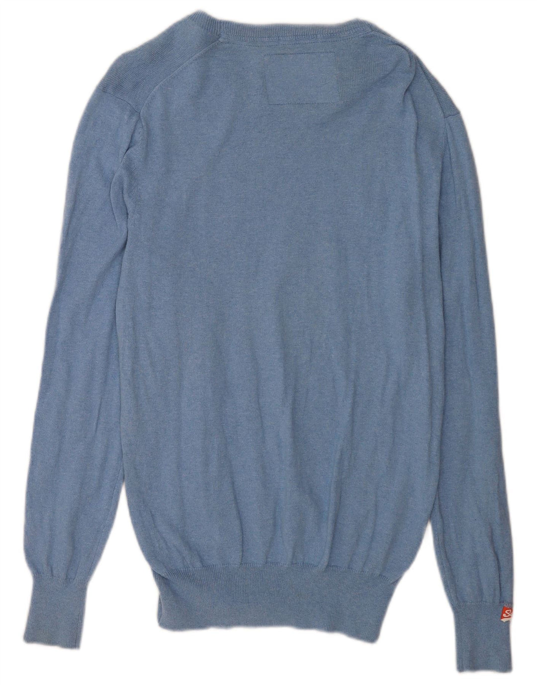 Męski sweter Superdry z dekoltem w łódkę, duży, niebieski, bawełniany