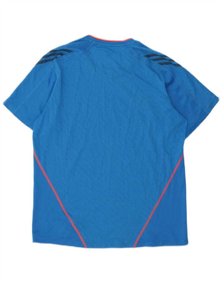 Męski T-shirt ADIDAS Climalite, duży, niebieski, poliester