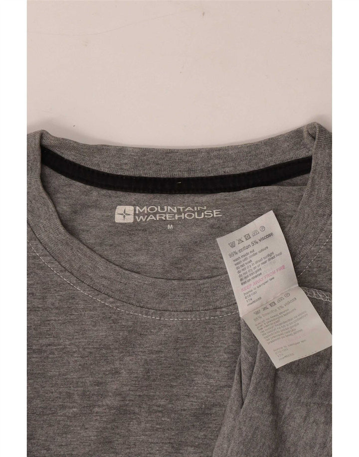 Męski T-shirt z grafiką Mountain Warehouse, średnioszary, bawełniany nakrapiany