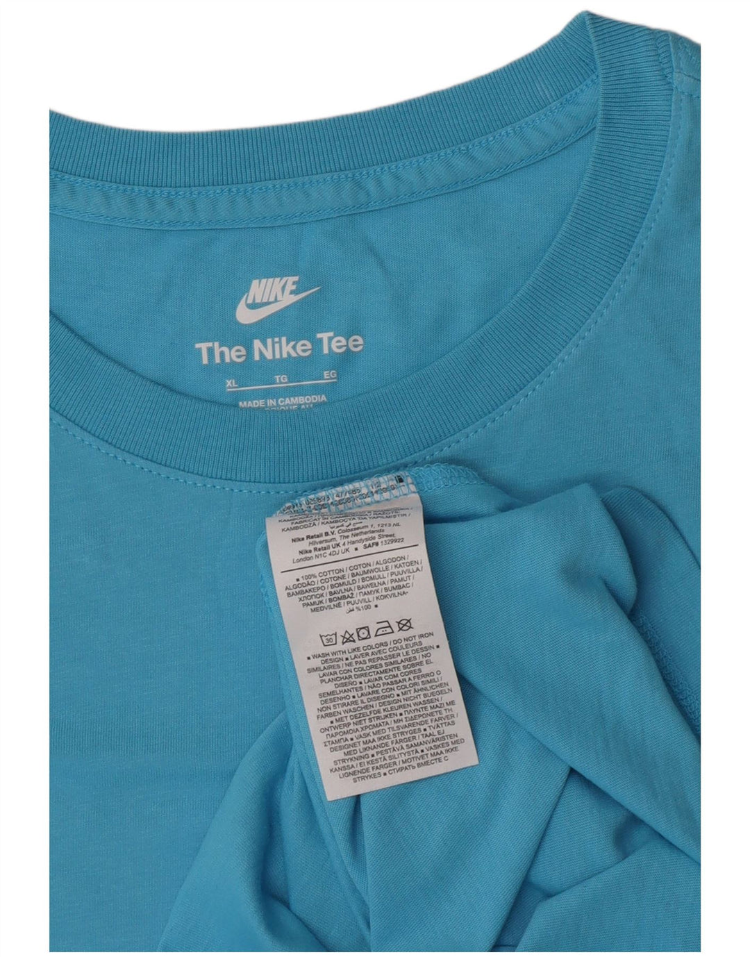 T-shirt męski Nike, XL, niebieski, bawełniany