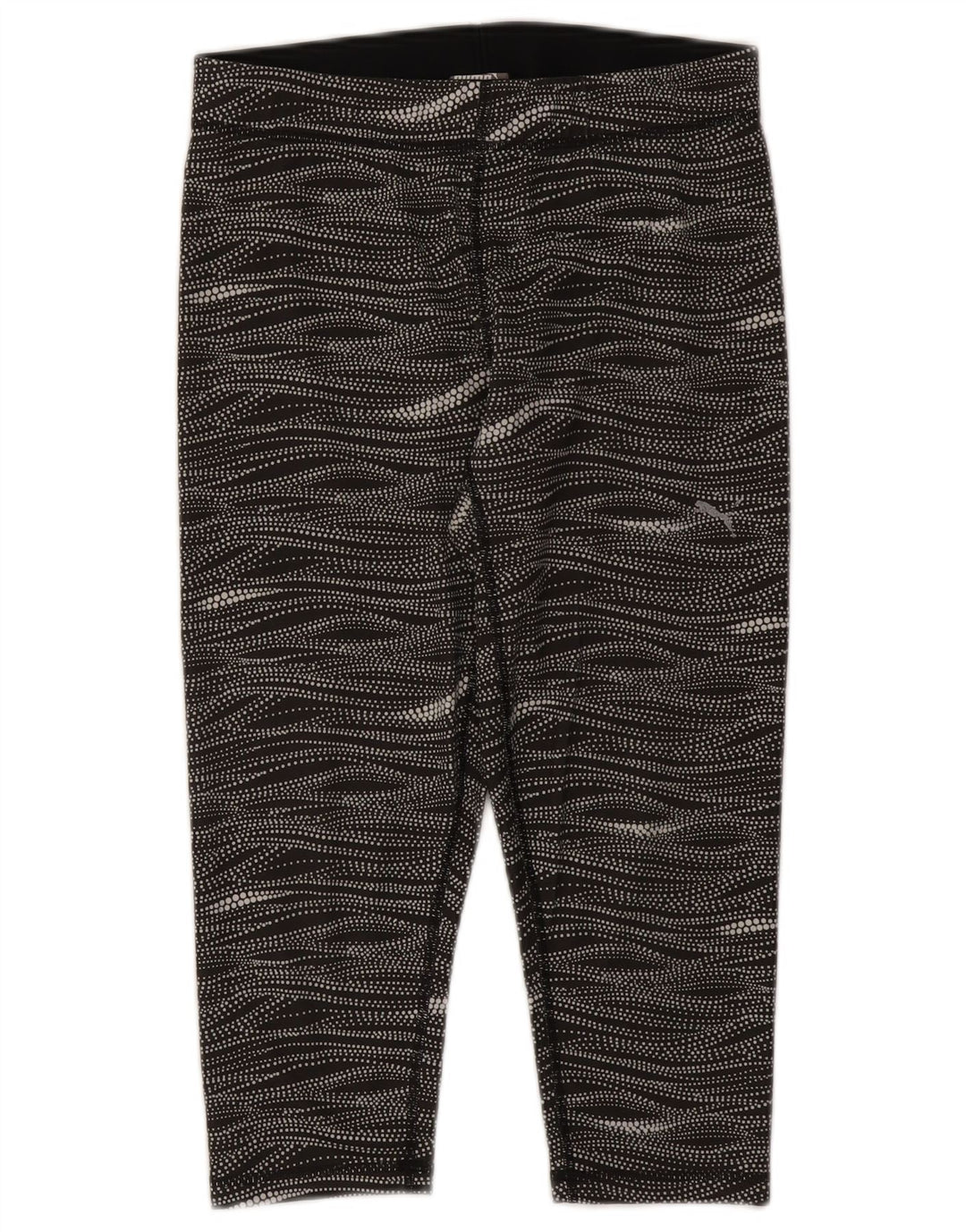 Damskie legginsy Capri Puma UK 14, poliester w średnie czarne paski