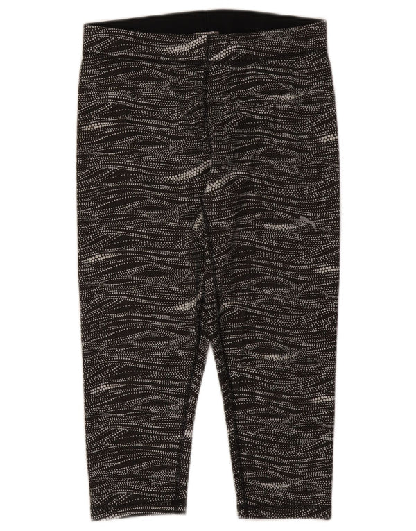 Damskie legginsy Capri Puma UK 14, poliester w średnie czarne paski