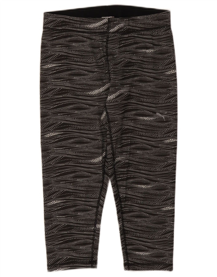 Damskie legginsy Capri Puma UK 14, poliester w średnie czarne paski