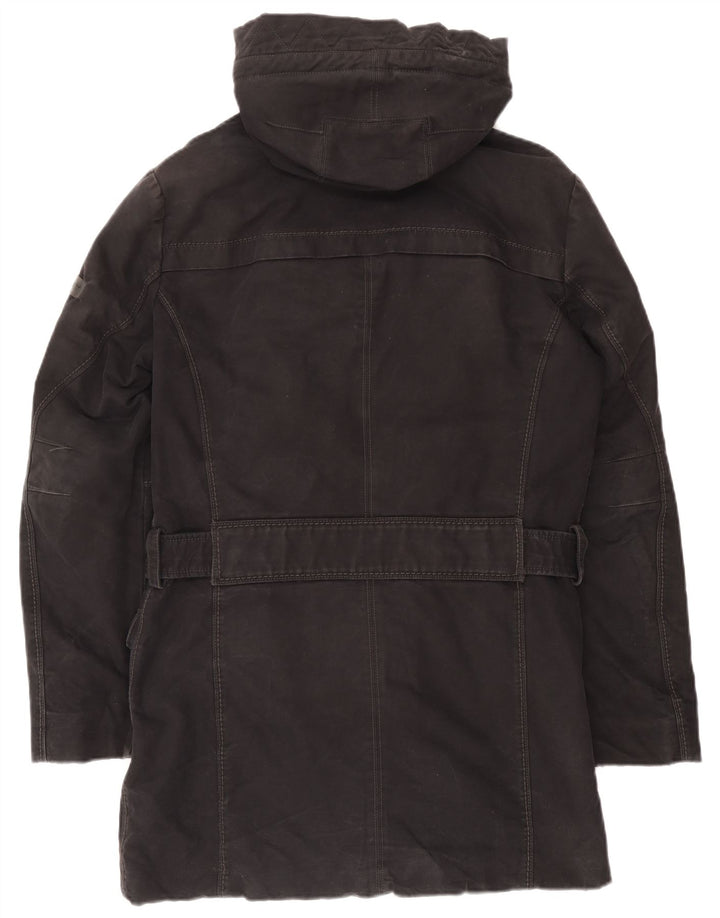 PEUTEREY Męski ocieplany płaszcz z kapturem EU 52, duży, czarny