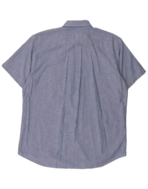 Koszula męska z krótkim rękawem LACOSTE, rozmiar 40, niebieska, bawełniana