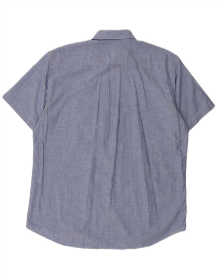 Koszula męska z krótkim rękawem LACOSTE, rozmiar 40, niebieska, bawełniana