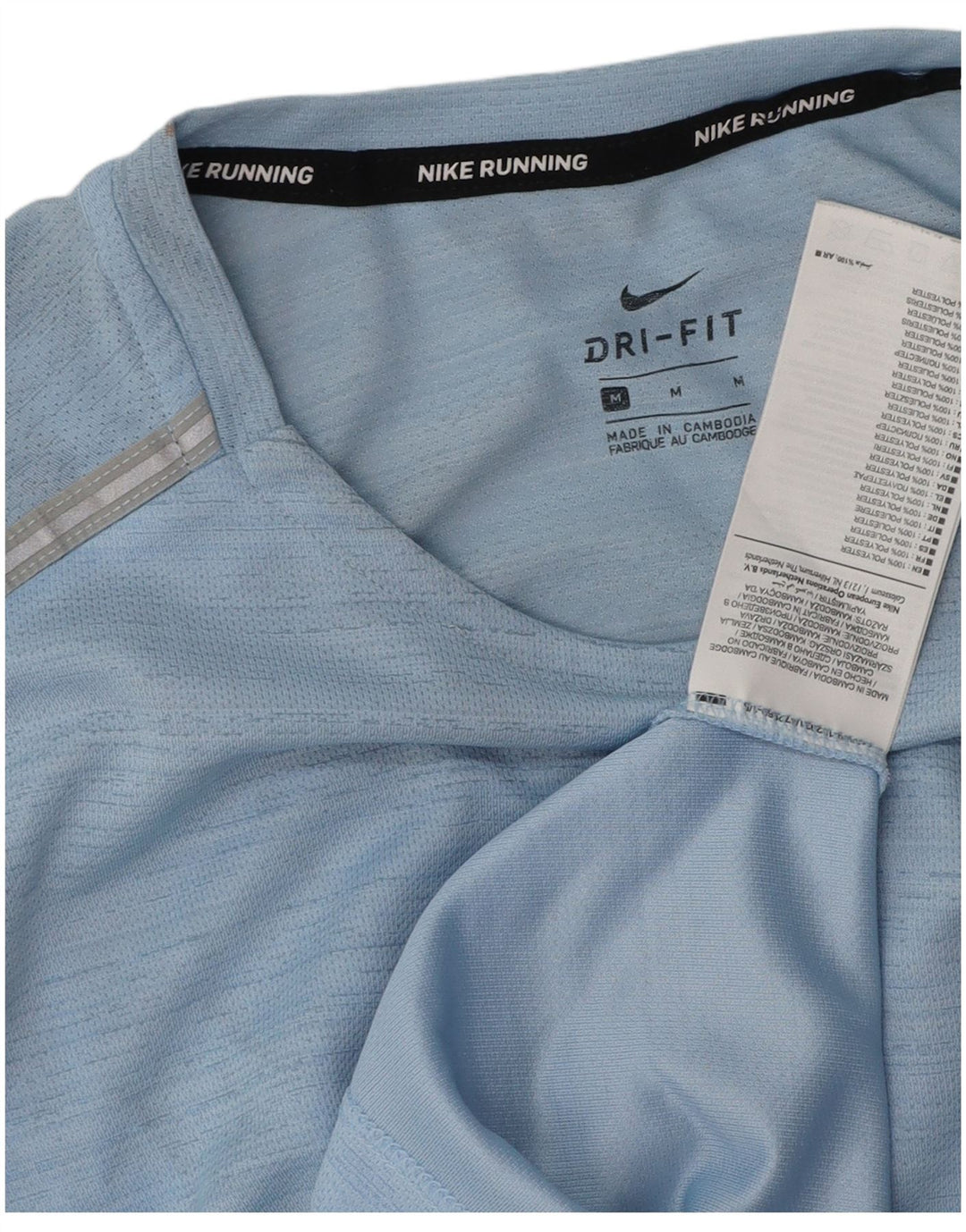 Męska koszulka Nike Dri Fit Top, średni niebieski poliester