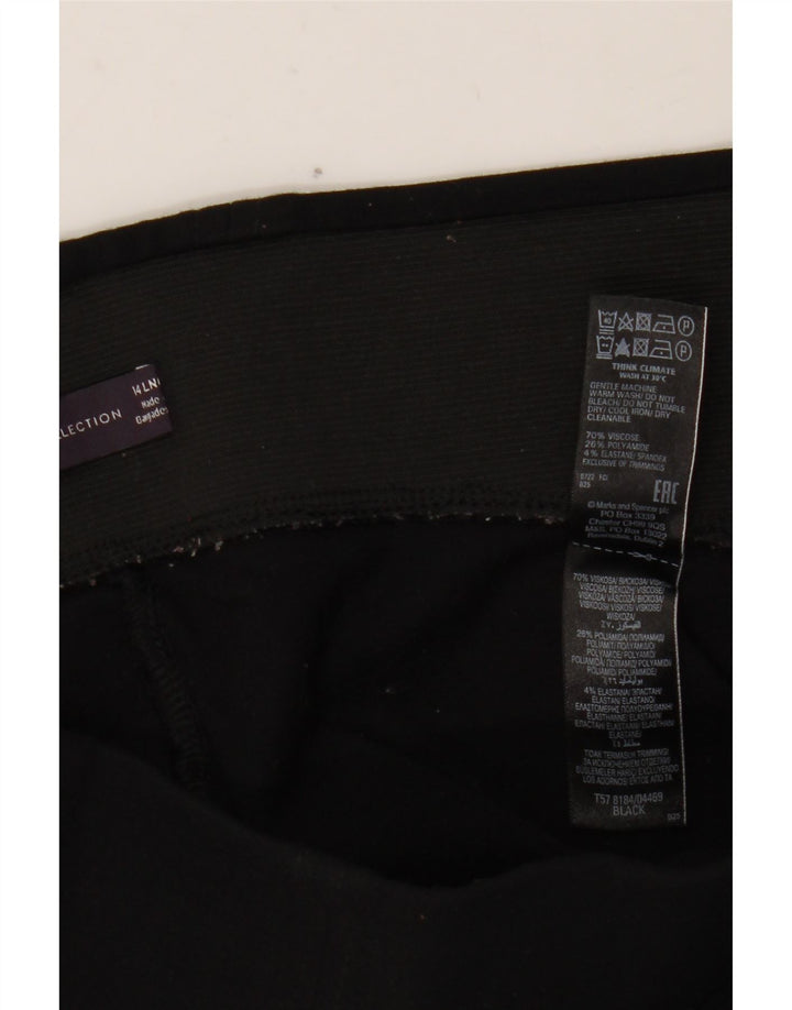 Legginsy damskie MARKS & SPENCER UK 14, duże, czarne, wiskozowe