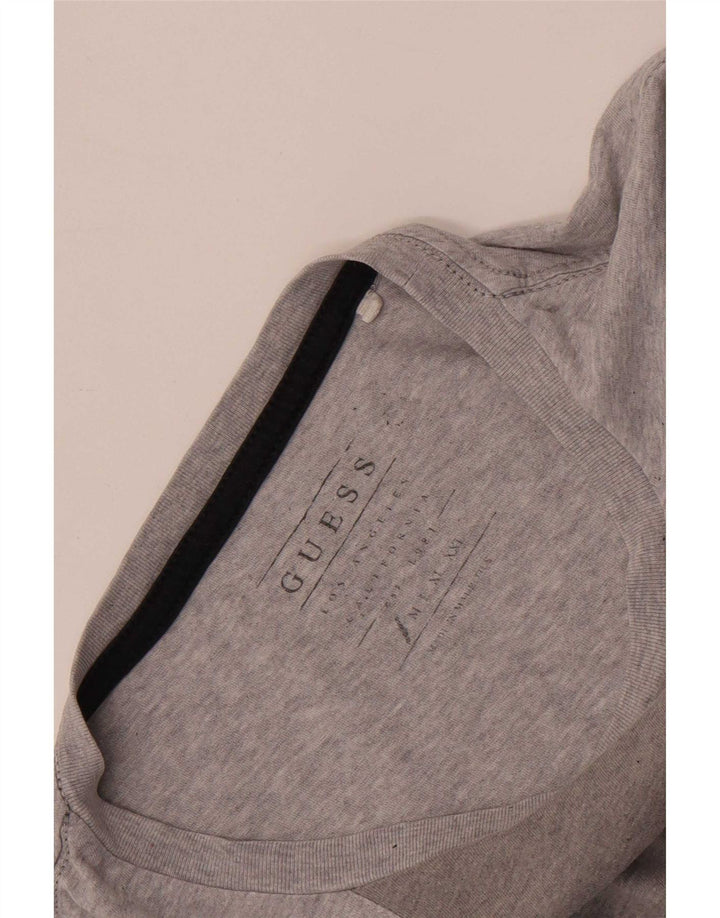 Męski T-shirt Guess z grafiką, mały, szary