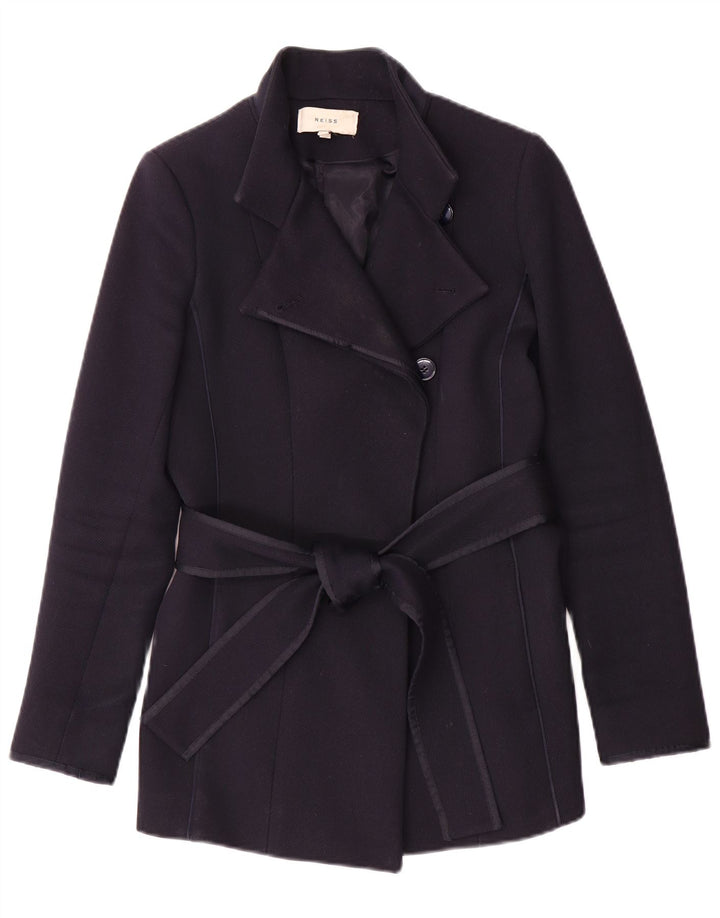 Płaszcz damski Reiss UK 4 XS, granatowy, wełniany