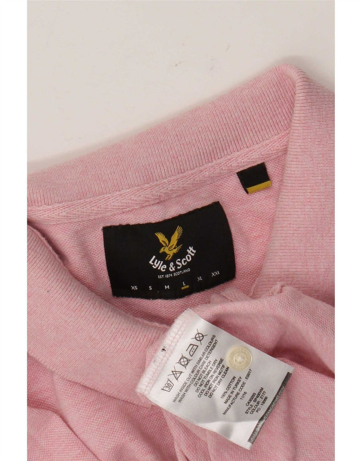 Męska koszulka polo Lyle & Scott, duża, różowa, bawełniana