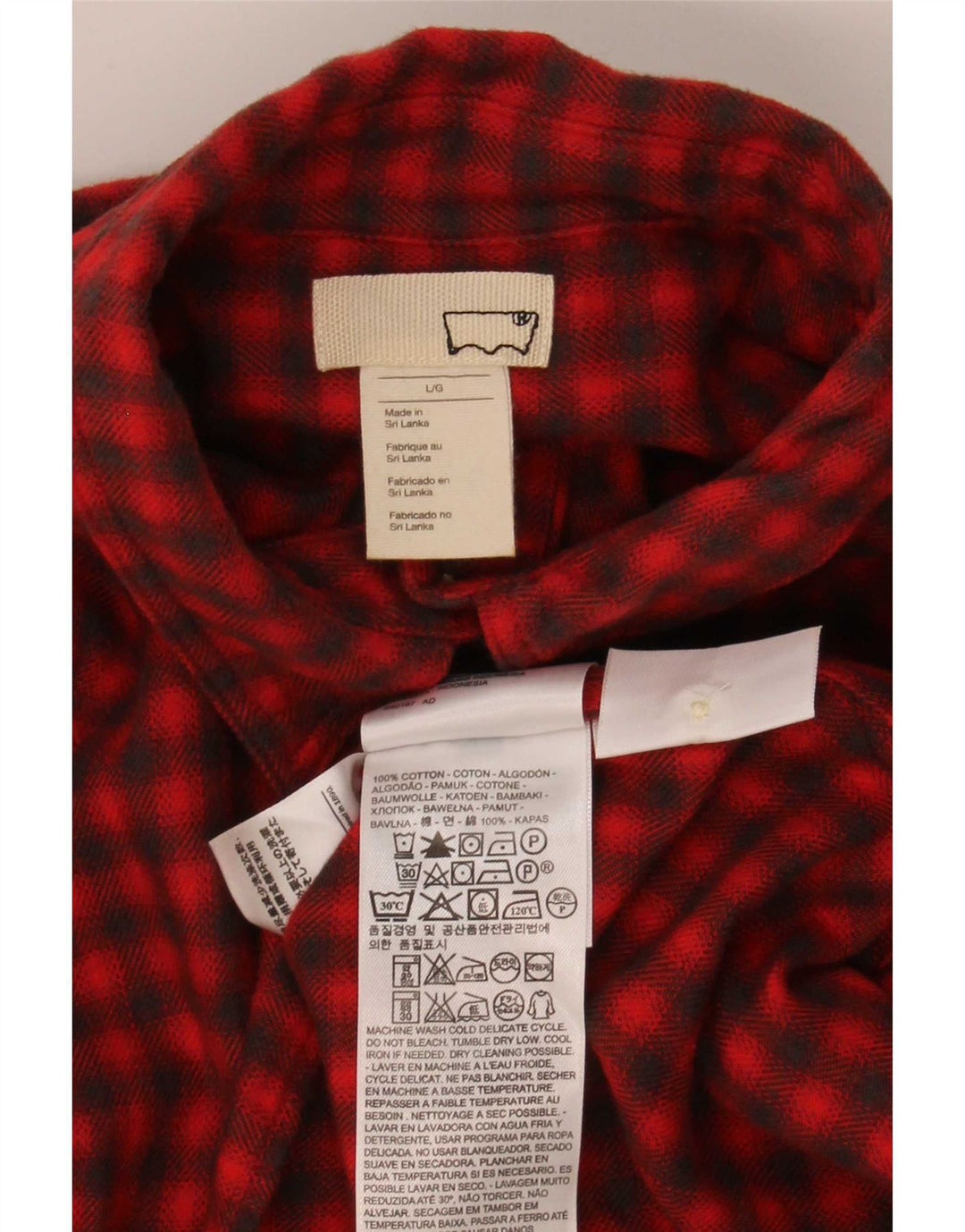 Damska koszula flanelowa Levi's z pulowerem UK 16, duża, czerwona, bawełniana w kratkę
