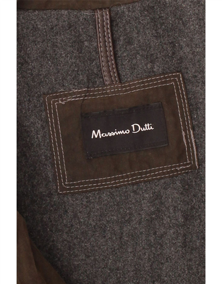 Kurtka męska MASSIMO DUTTI z woskowanej bawełny UK 44 2XL brązowa