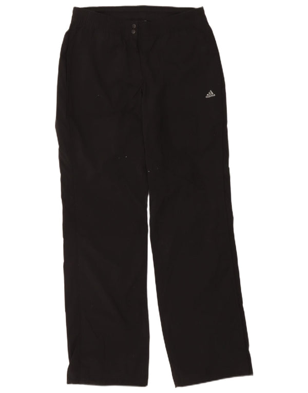 Damskie spodnie dresowe Adidas Climalite UK 10, małe, czarne, poliestrowe