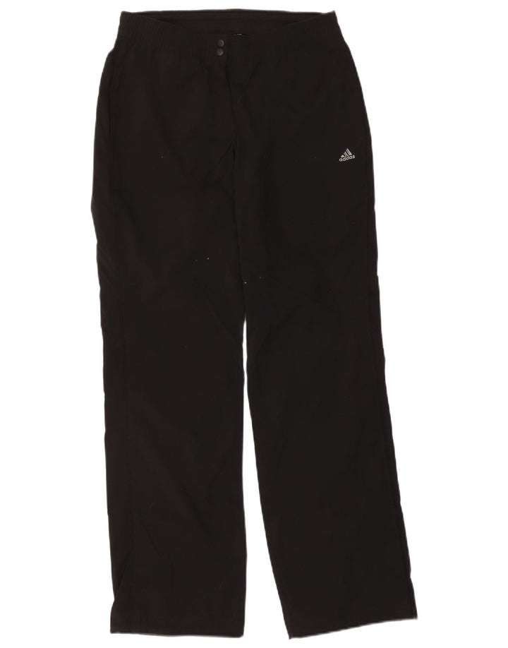 Damskie spodnie dresowe Adidas Climalite UK 10, małe, czarne, poliestrowe