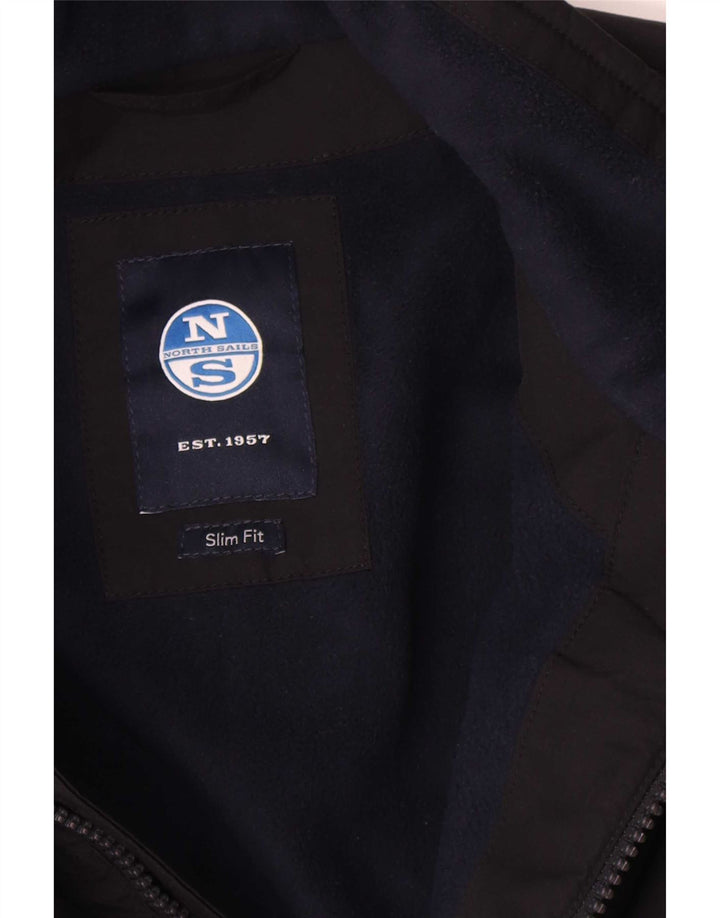 Męska kurtka bomber slim fit North Sails UK 38, średni granatowy poliamid