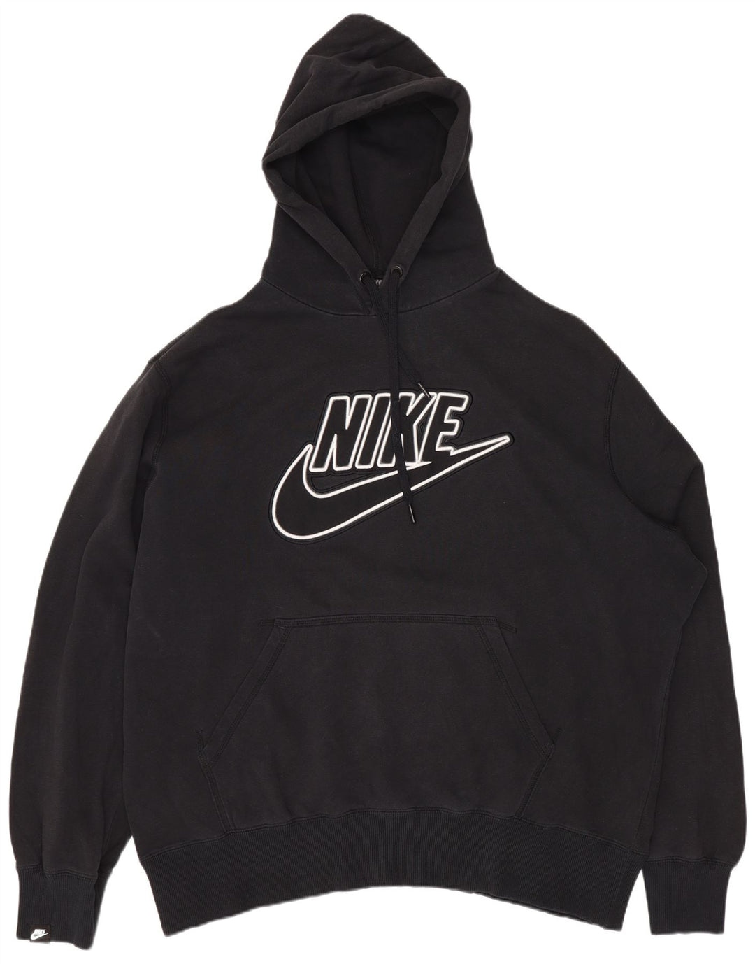 Damski sweter z kapturem NIKE z grafiką, oversize, UK 18 XL, czarny, bawełniany