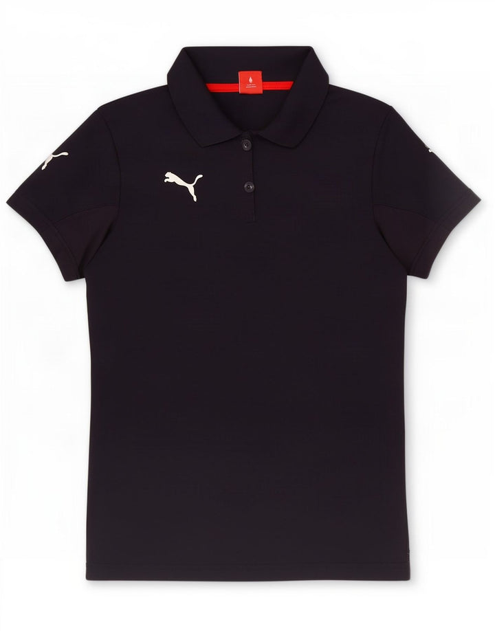 Damska graficzna koszulka polo Puma UK 12, średni granatowy poliester
