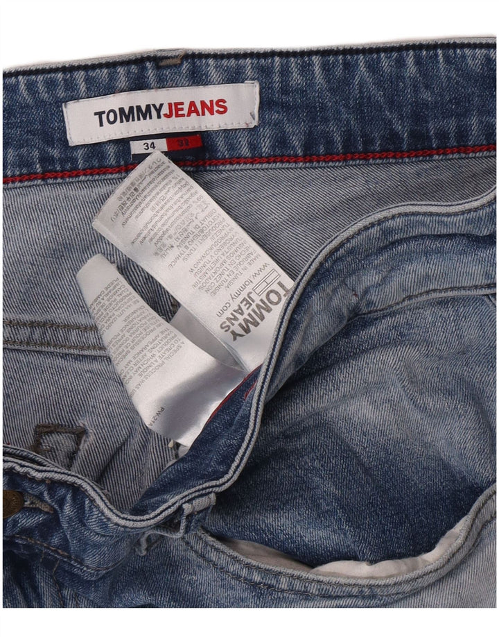 Męskie jeansy slim fit Tommy Hilfiger W34 L32 Niebieskie bawełniane