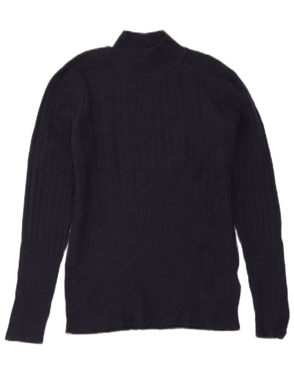 Marks & Spencer Damski sweter z golfem UK 12, średni granatowy