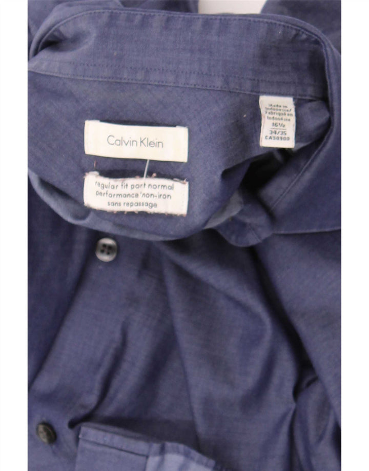 Koszula męska Calvin Klein o regularnym kroju, rozmiar 16 1/2, duża, granatowa