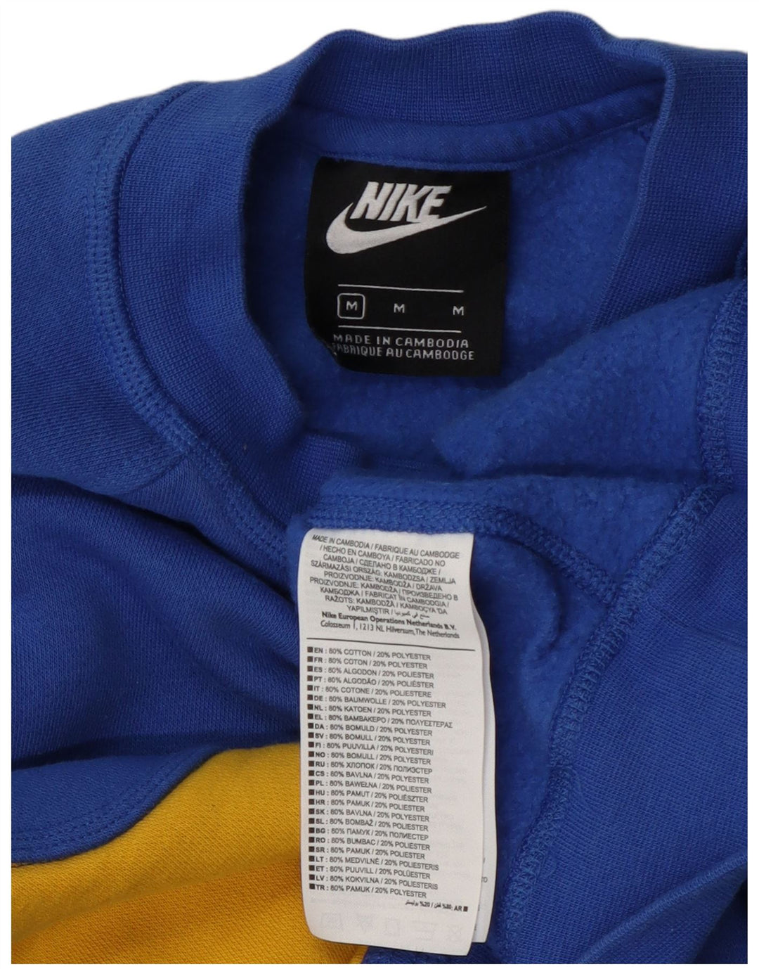 Damska bluza Nike Graphic Crop Jumper UK 14, średnia niebieska bawełna