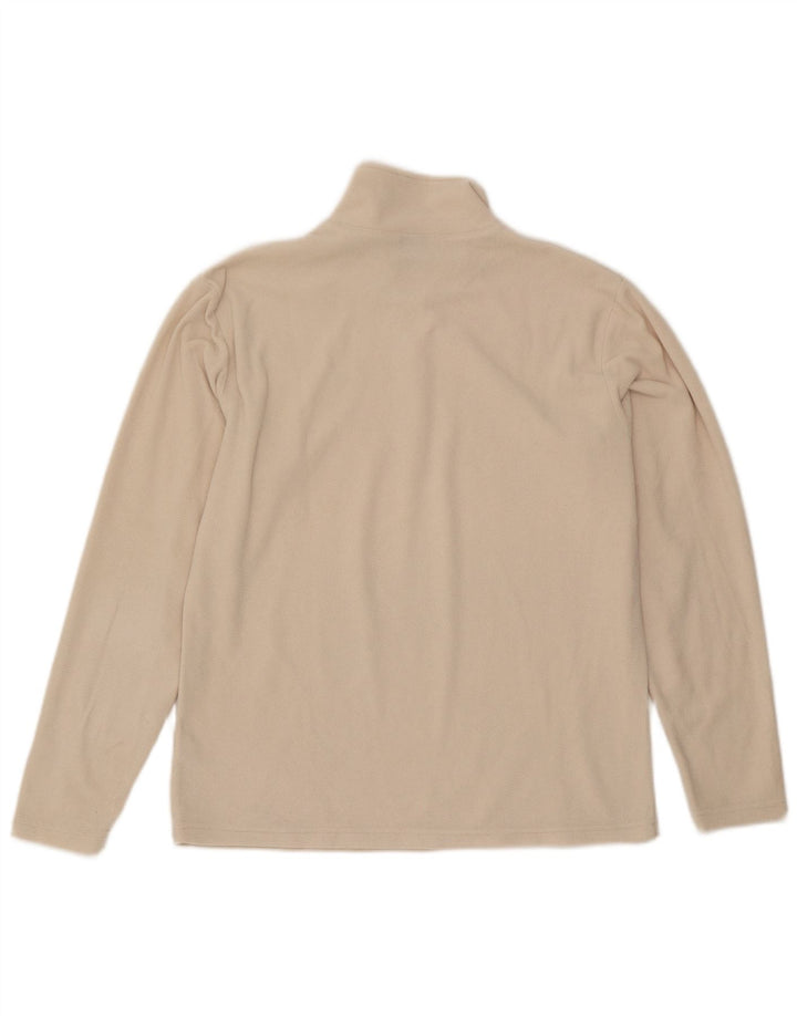 Damski sweter polarowy Asics z zamkiem błyskawicznym UK 16, duży, złamany biały poliester