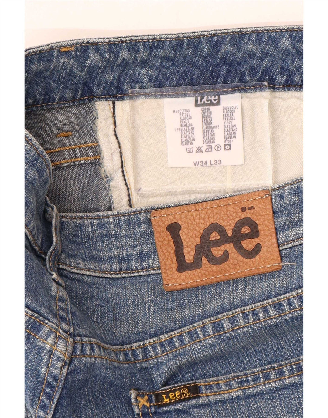 Męskie dżinsy Bootcut Lee W34 L33 Niebieskie, bawełniane