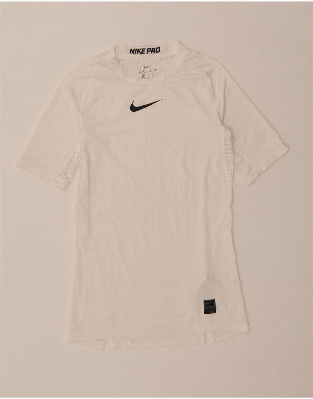 Męski T-shirt Nike Dri Fit z grafiką, mały, biały poliester