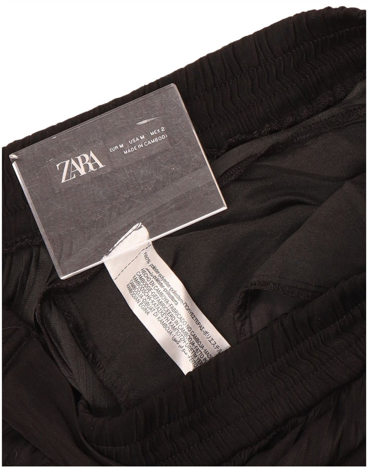 Spodnie damskie Zara Cullotes Capri średnie W30 L22 Czarny poliester